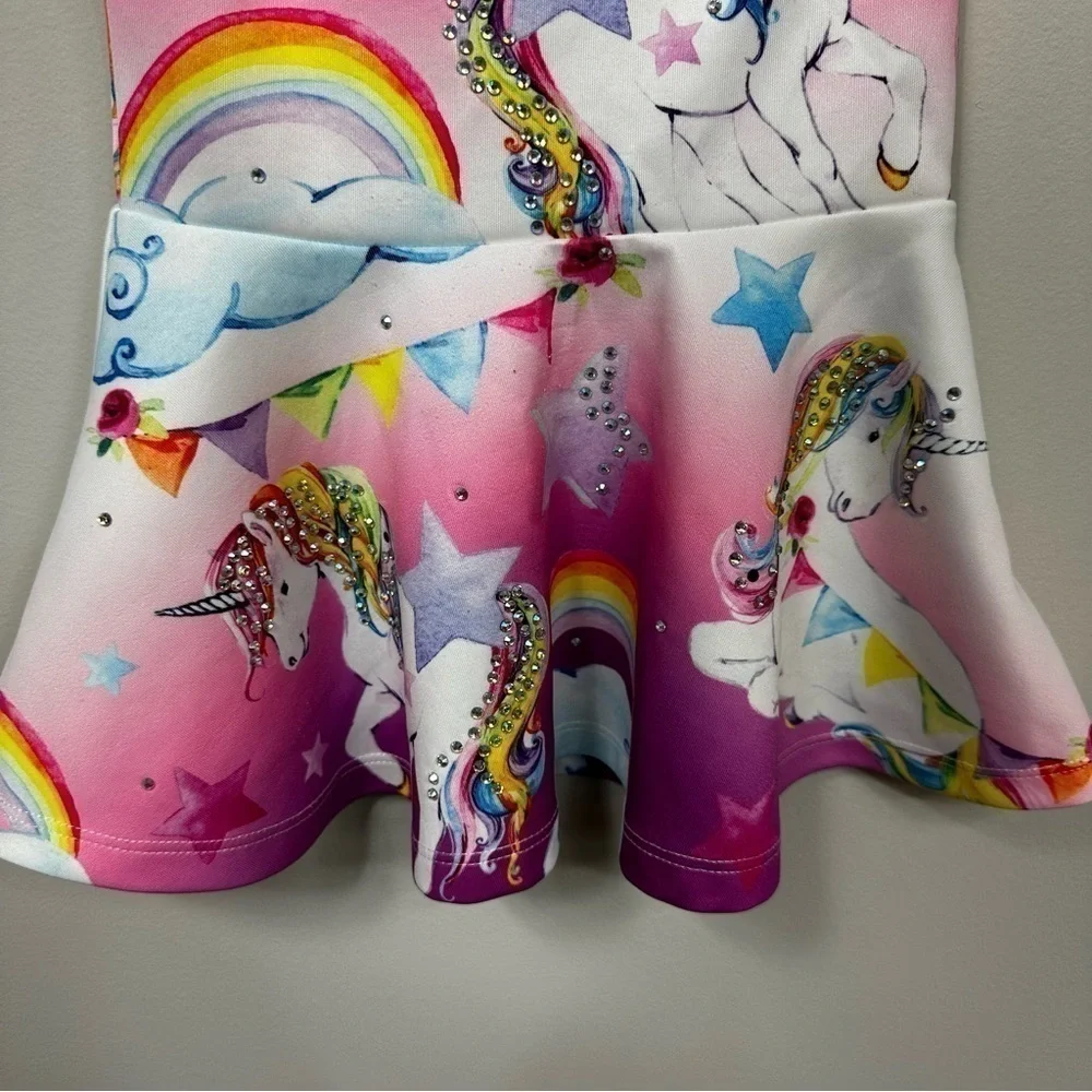 BABY Sara Pink Unicorn Dress in Size 12 months